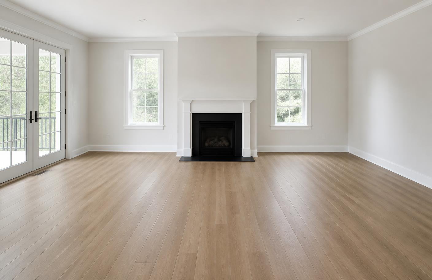 Empty living room ready to preview Hylux flooring styles